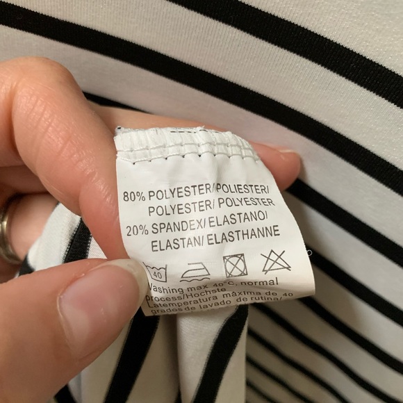 Black and White Striped T-Shirt Dress - Picture 8 of 8